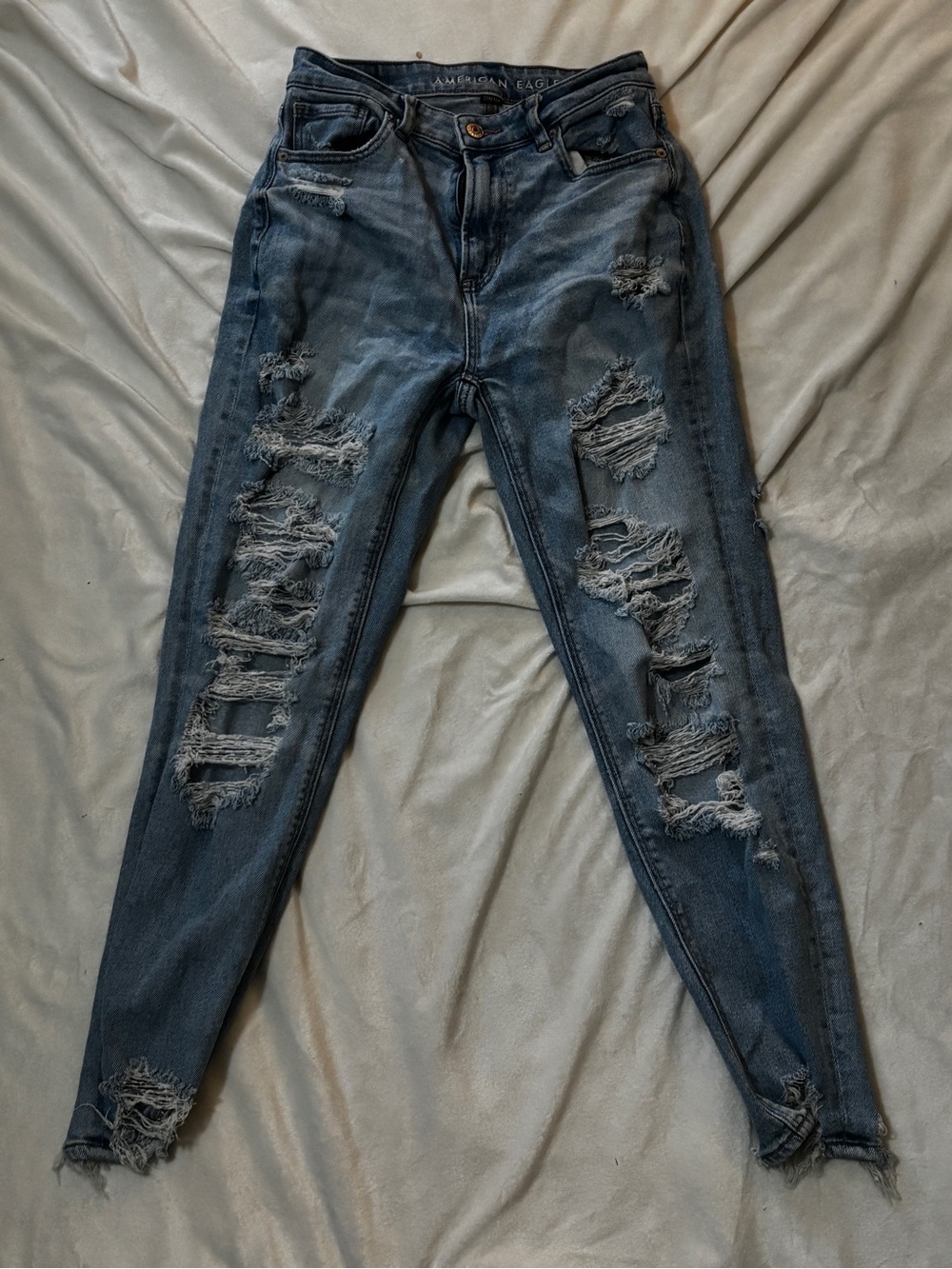 American Eagle Outfitters Ripped Dark Blue Skinny Jeans